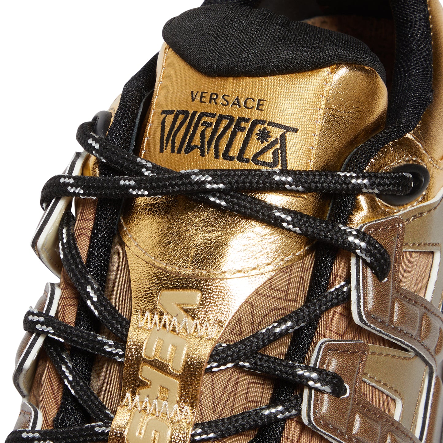 Versace Trigreca Sneaker (Gold/Brown/Beige)