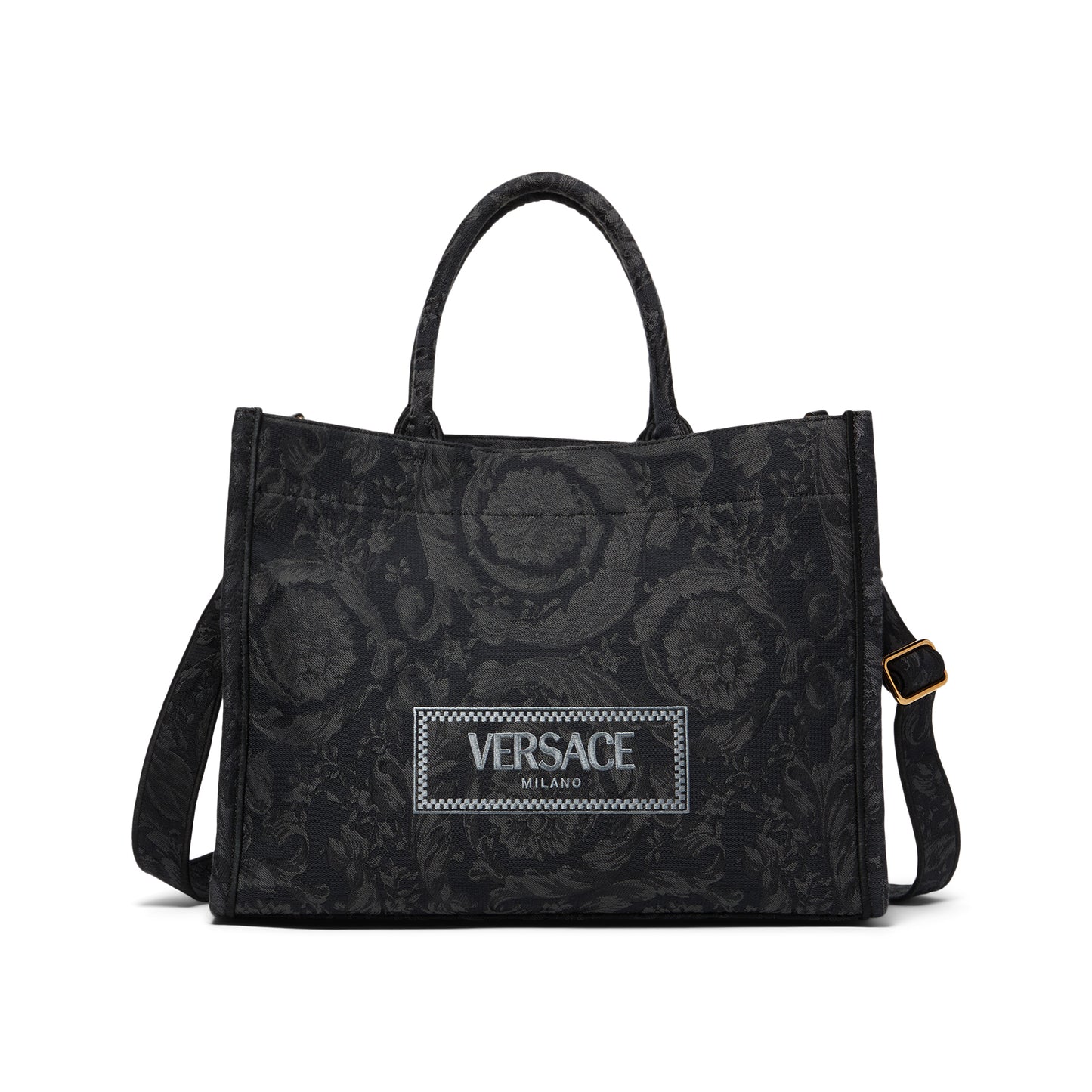 Versace Barocco Athena Large Tote (Black/Versace Gold)