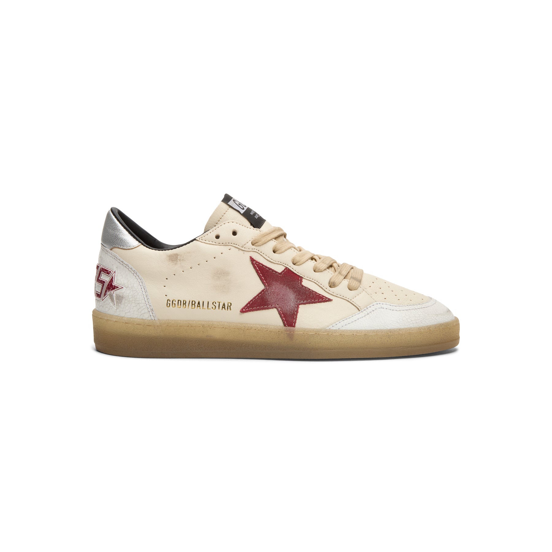 Golden Goose Ballstar Nappa Upper And Tongue Crack (Butter Beige