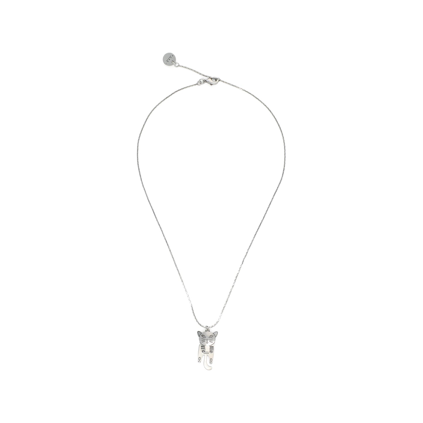 MARNI Cat Pendant Chain Necklace (Silver)