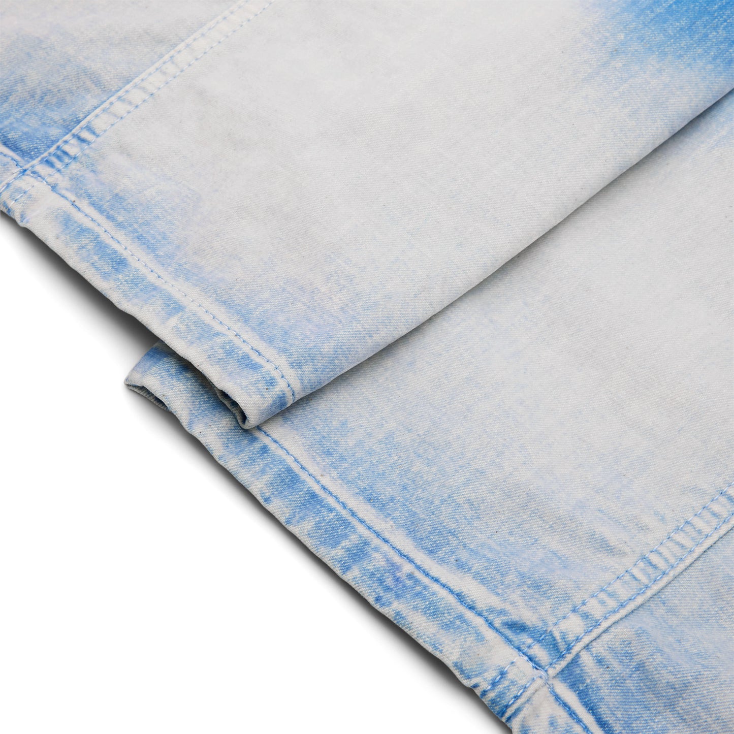 MARNI Flocked Denim Twist Jeans (Iris Blue)