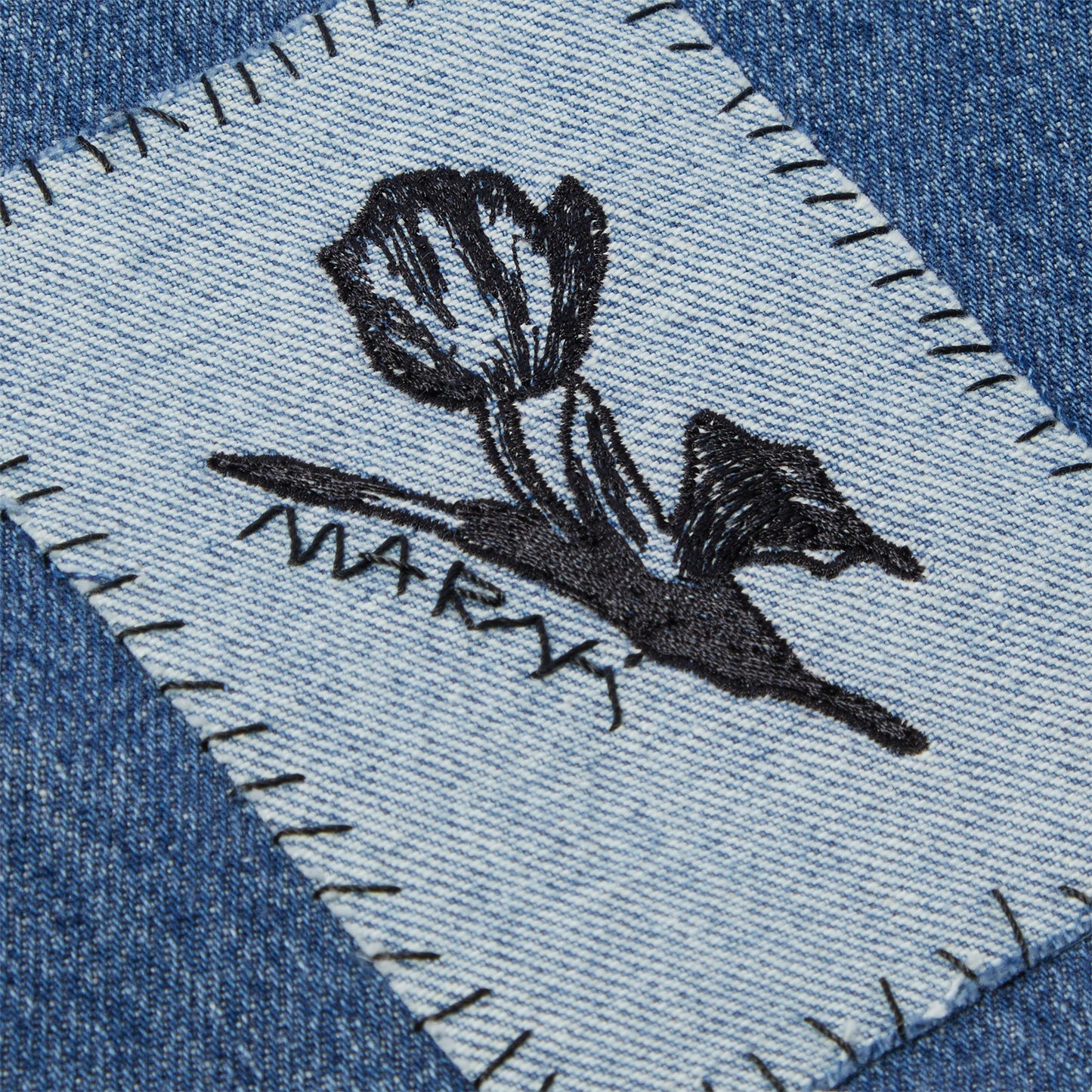 MARNI Embroidered Denim Shirt (Azure)