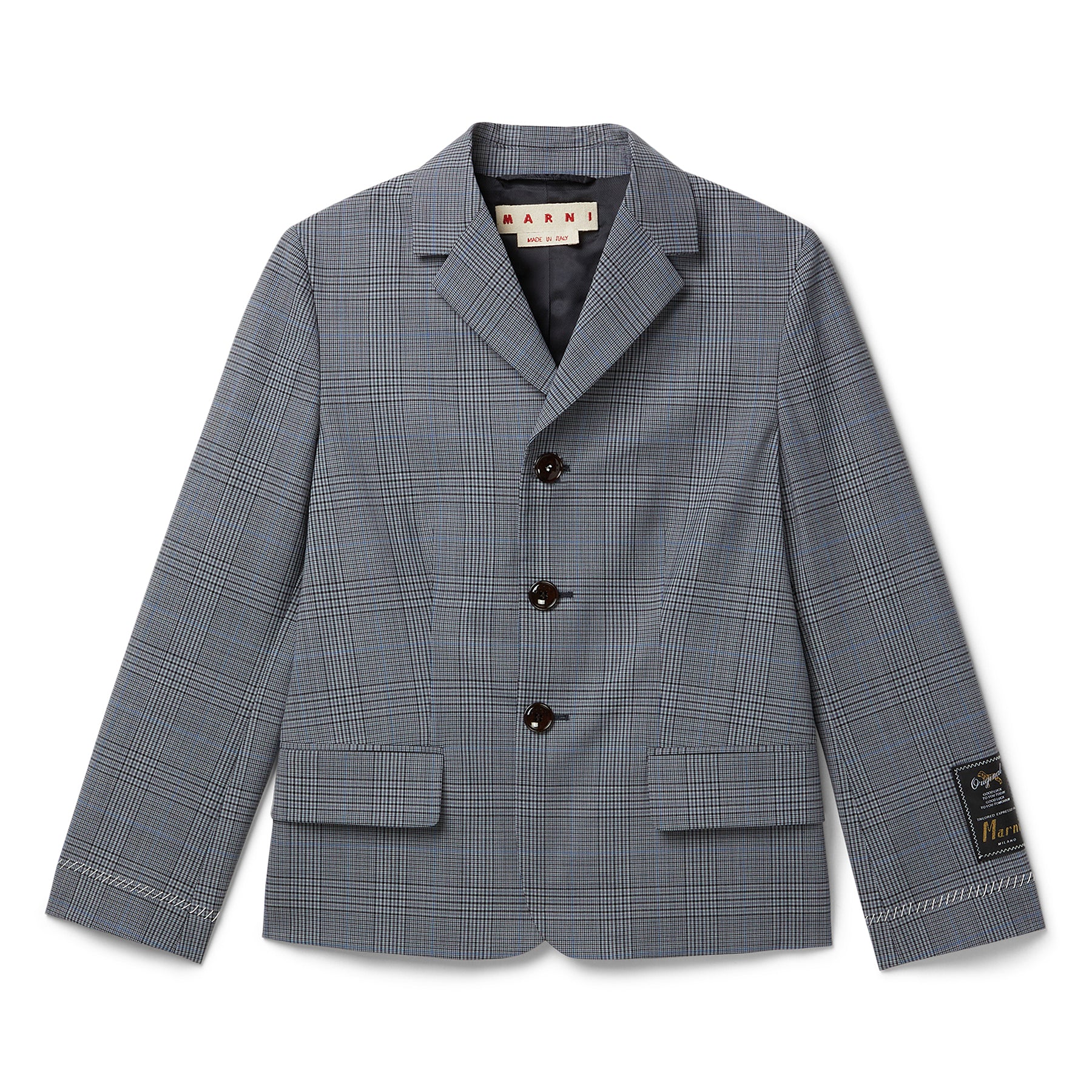 ジャケット MARNI FW25 Prince of Wales blazer (GIMA0298SUUTP794 CHW25) Marni Prince Of Wales-check Blazer | Neutrals | FARFETCH