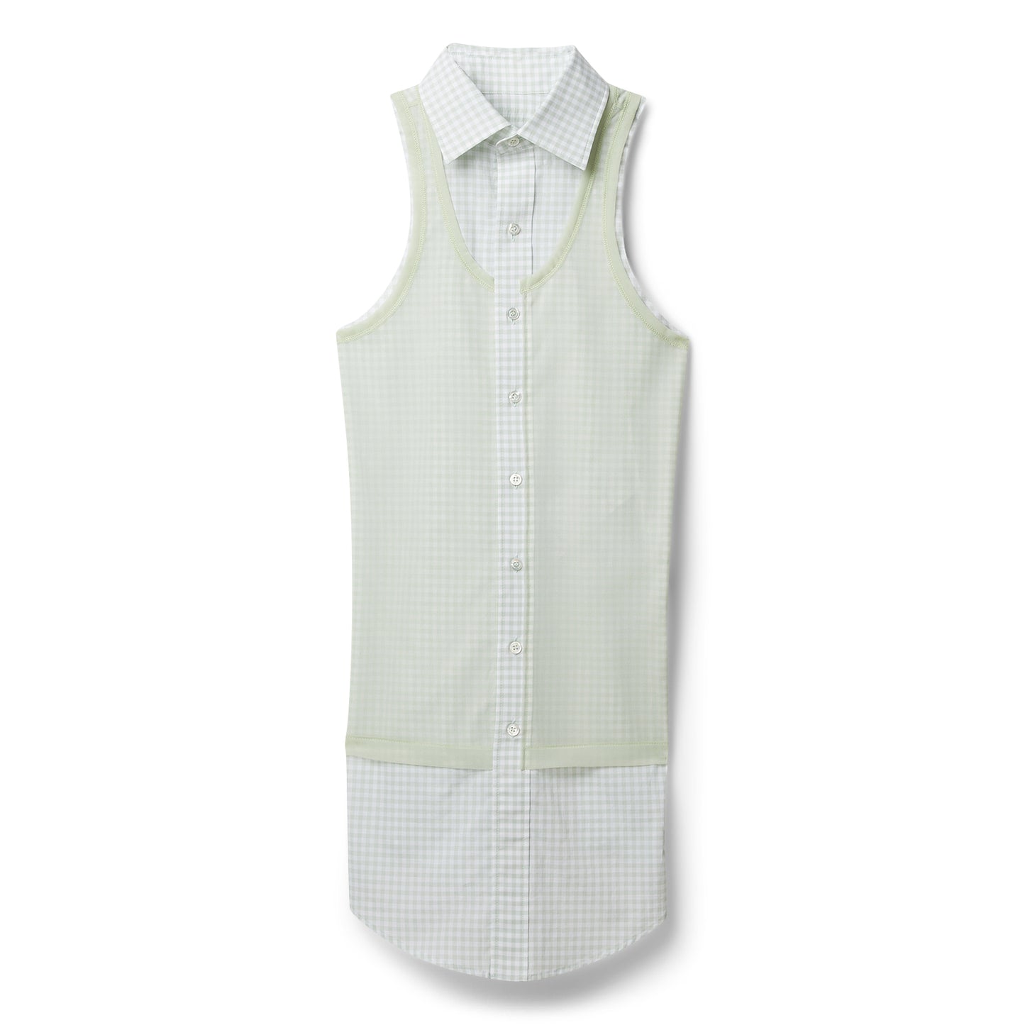 Maison Margiela Back to Front Shirt (Pale Green/Light Green/White)