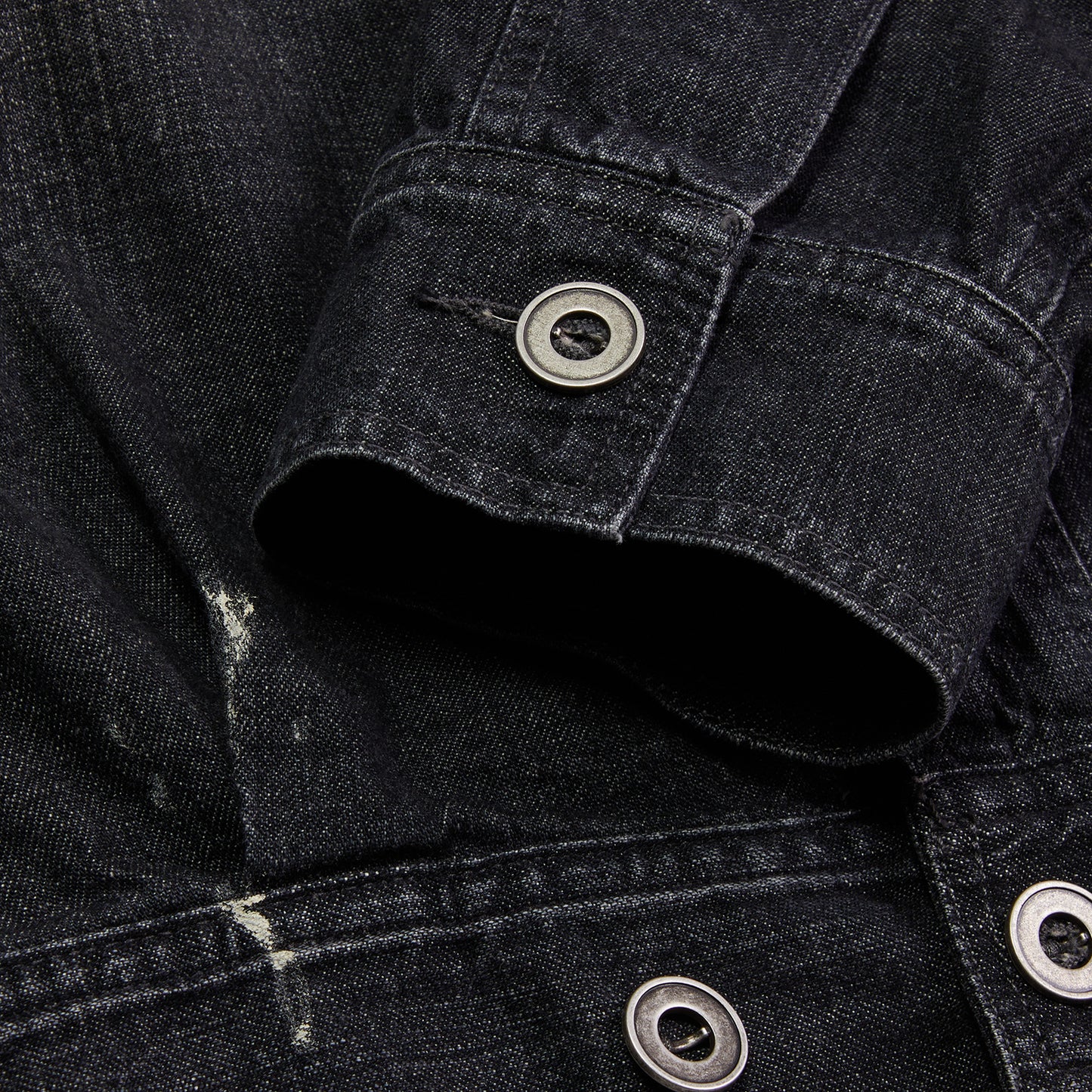 Maison Margiela Distressed Trucker Denim Jacket (Black)