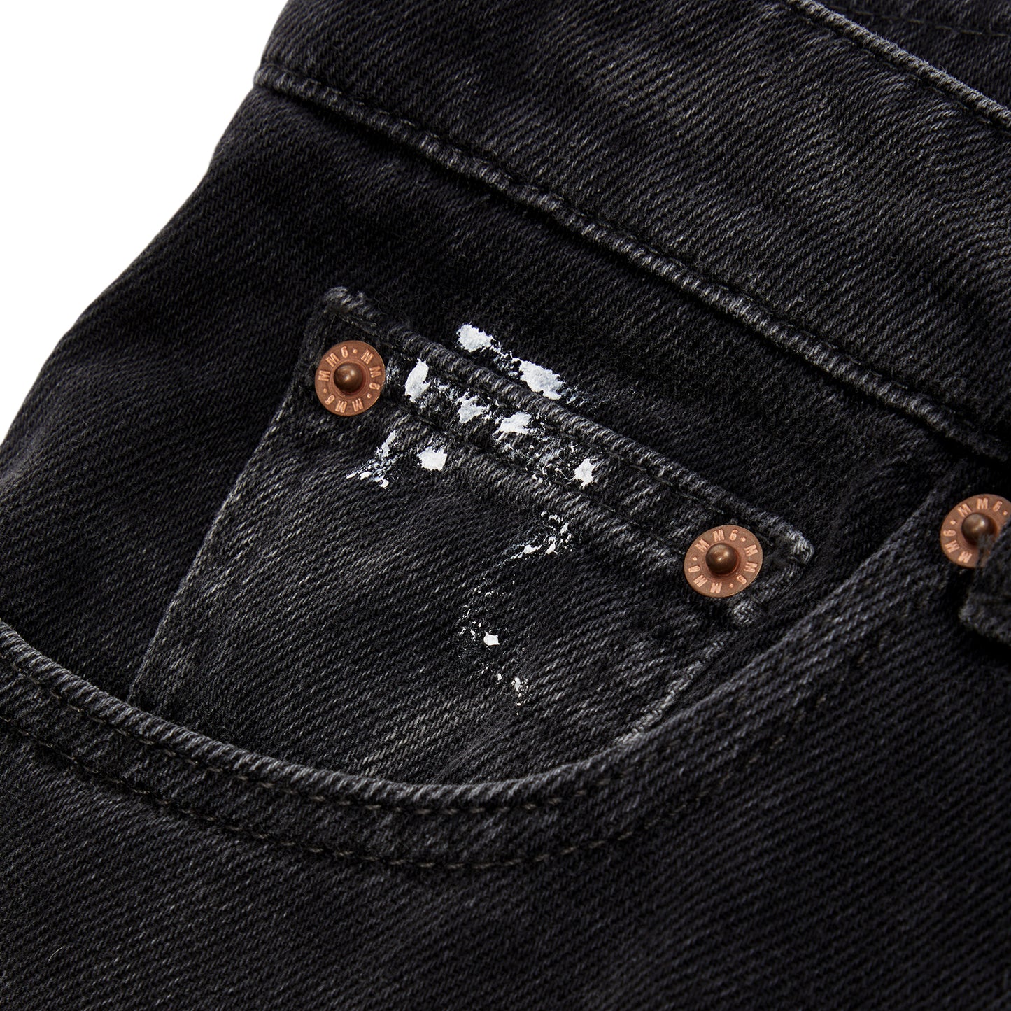 MM6 Maison Margiela Wide-Leg Jeans (Black)