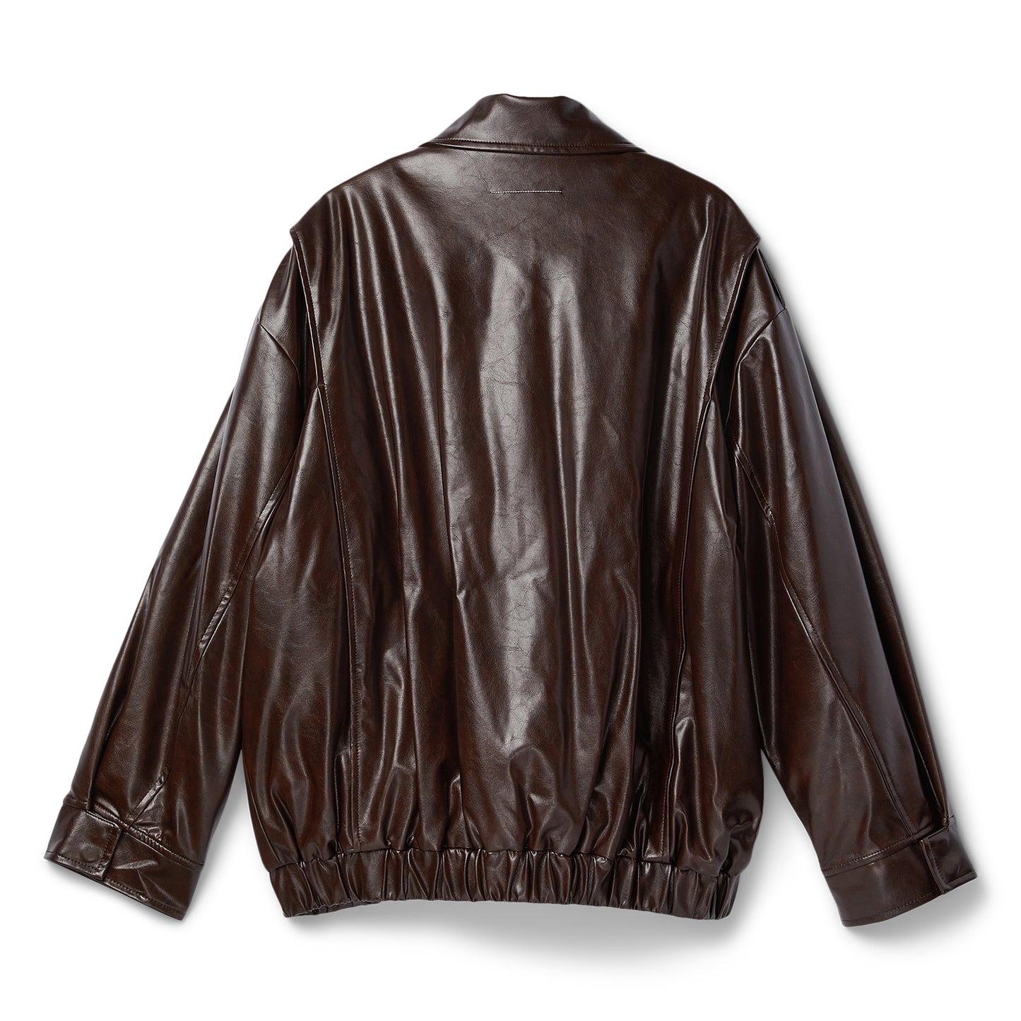 MM6 Maison Margiela Faux Leather Jacket (Burgundy)