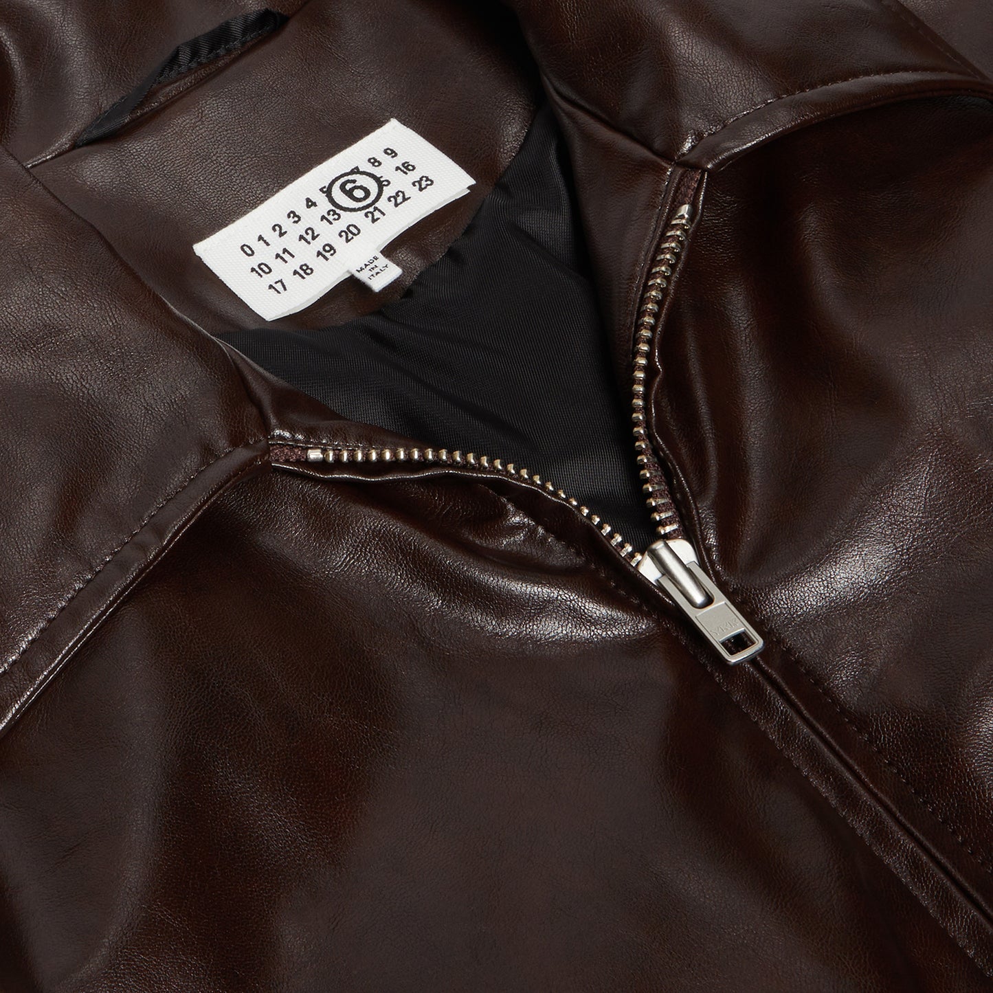 MM6 Maison Margiela Faux Leather Jacket (Burgundy)