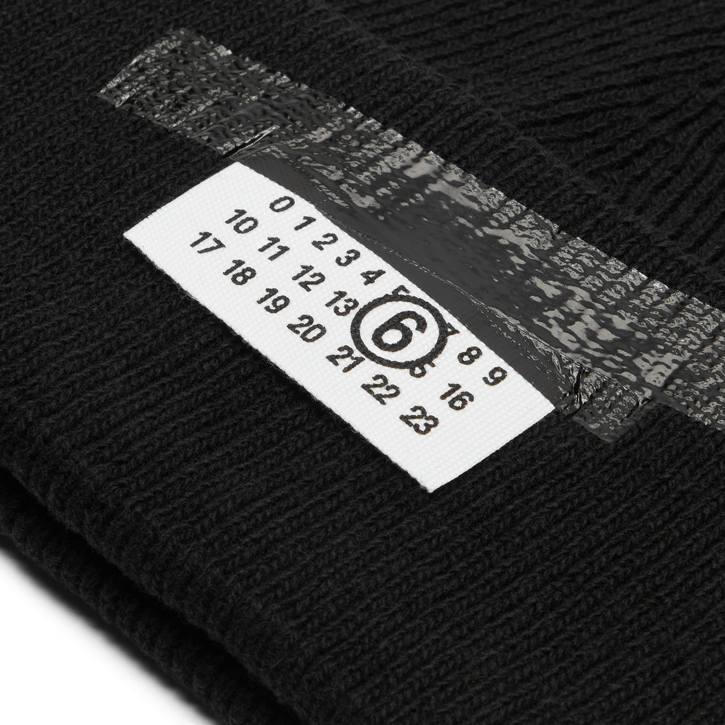 MM6 Maison Margiela Ribbed Beanie (Black)