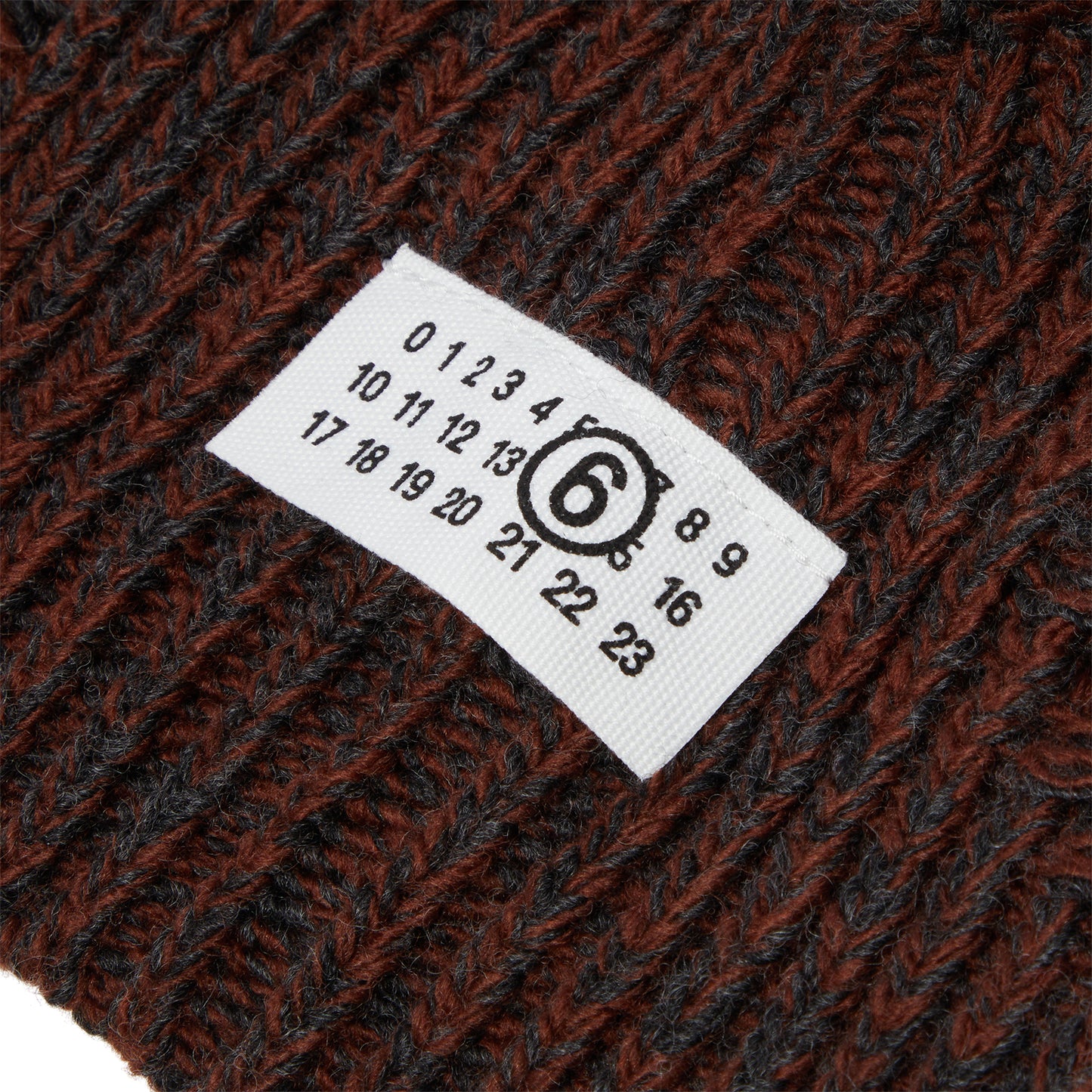 MM6 Maison Margiela Wool Blend Hood (Dark Grey Melange/Brown)