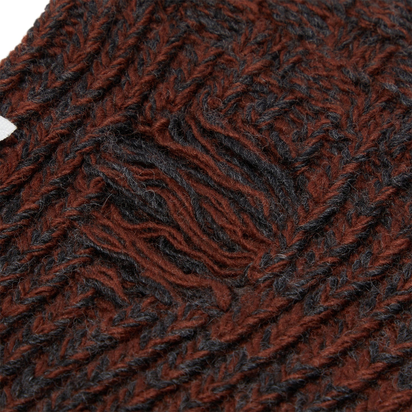 MM6 Maison Margiela Wool Blend Hood (Dark Grey Melange/Brown)