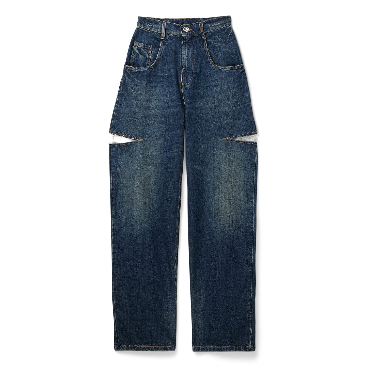 Maison Margiela Cut-Out Jeans (Washed indigo)