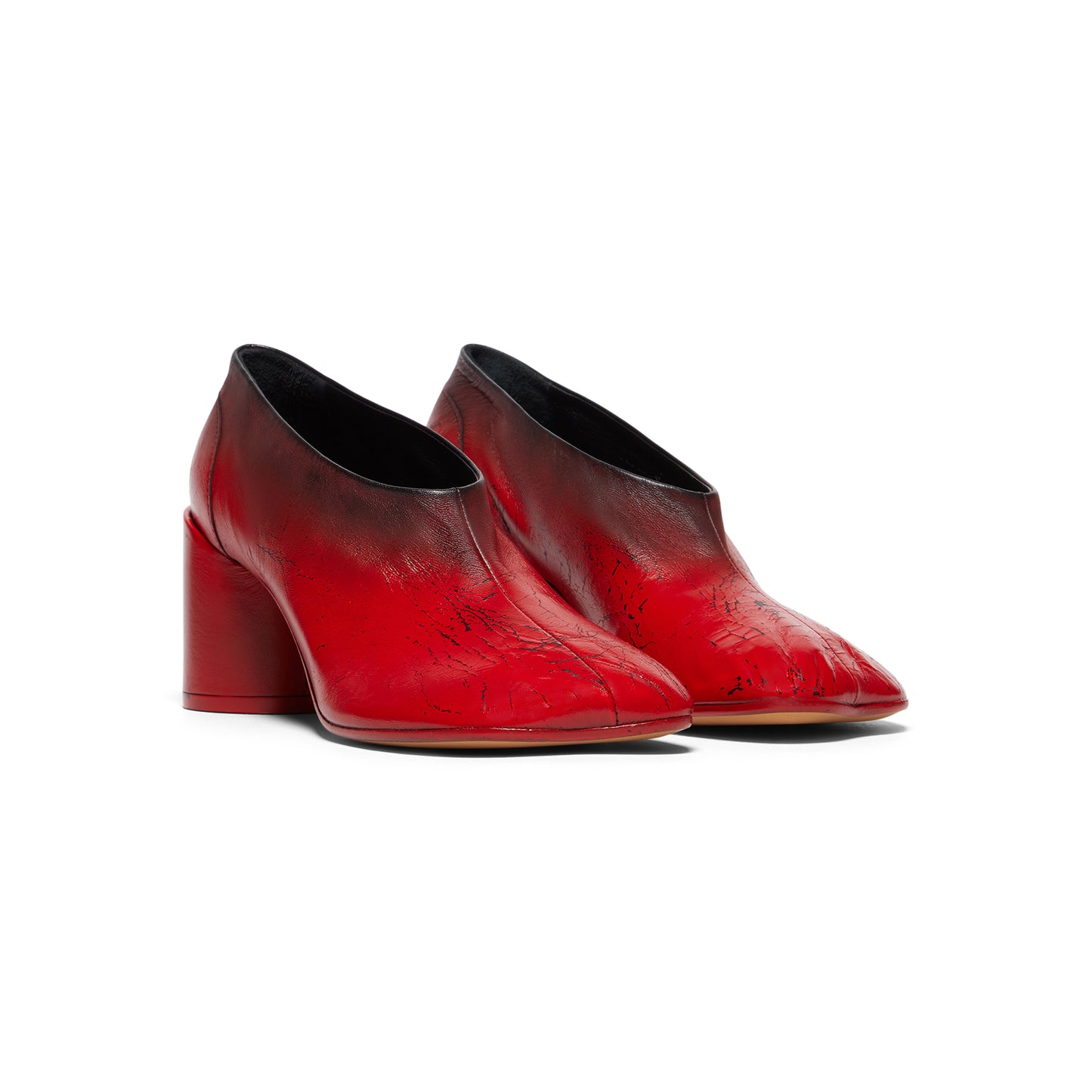 MM6 Maison Margiela Court Shoe (Black/Chinese Red)