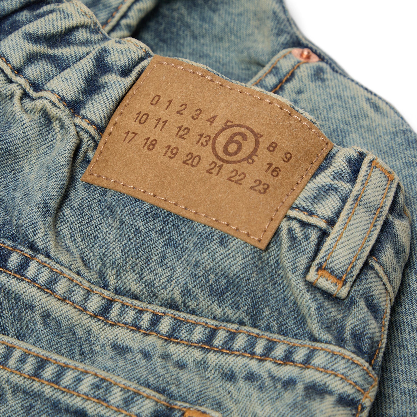 MM6 Maison Margiela Kids Wide Leg Jeans (Blue)