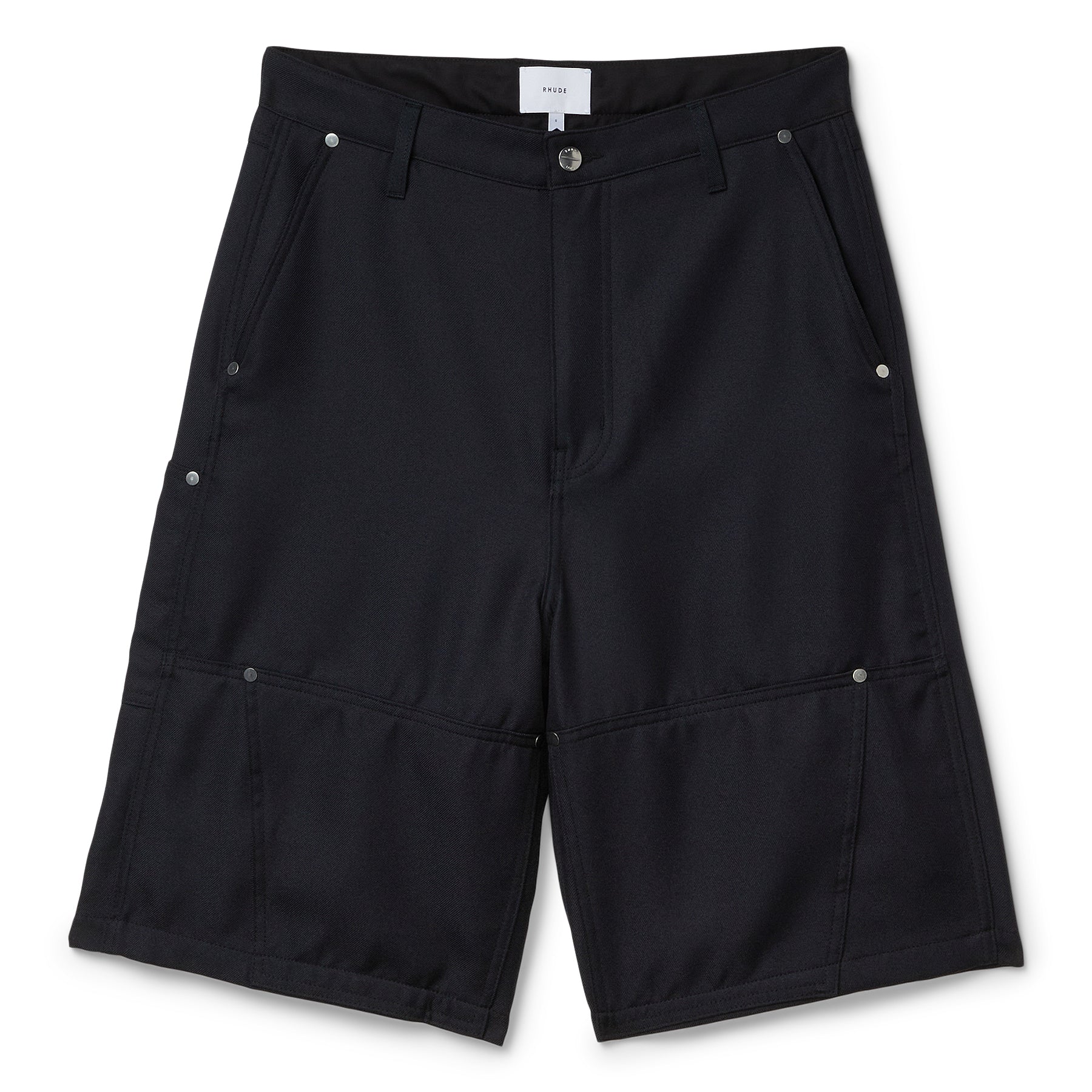 Rhude Reza Double Knee Baggy Short (Black)