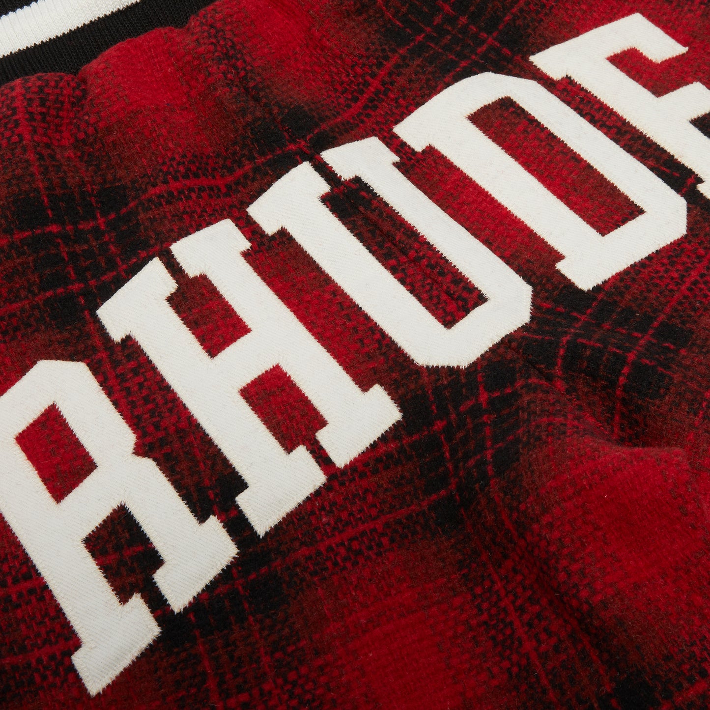 Rhude Flannel Rhude Collegiate Court Logo Short (Red/Black)