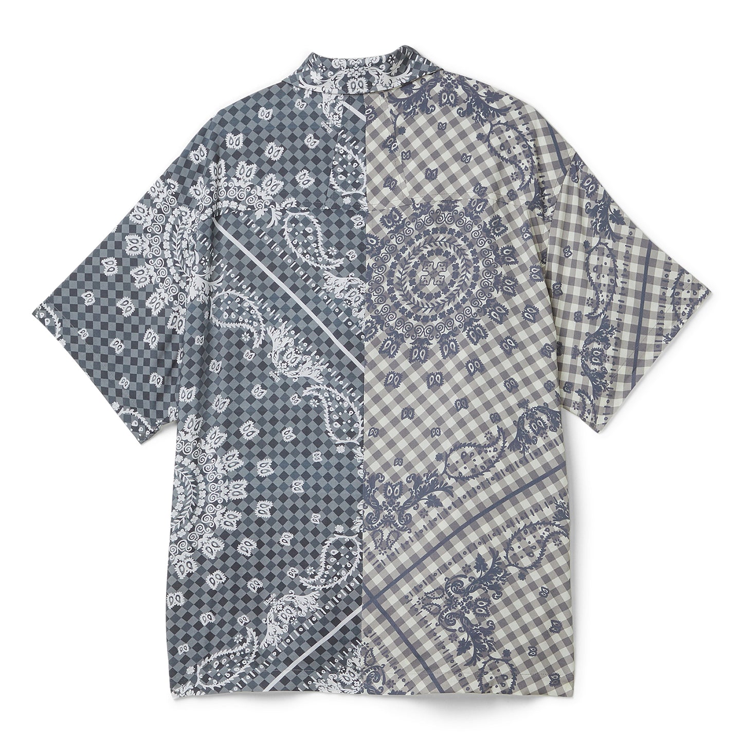 Rhude Split Gingham Bandana Button Up Shirt (Black/White)