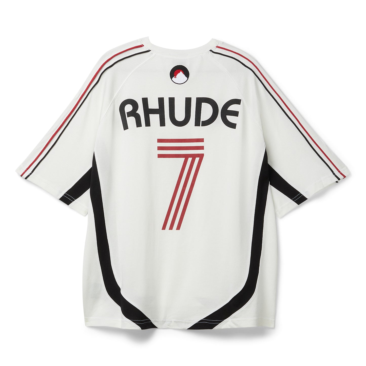 Rhude Lundun Soccer Jersey (White/Black/Red)