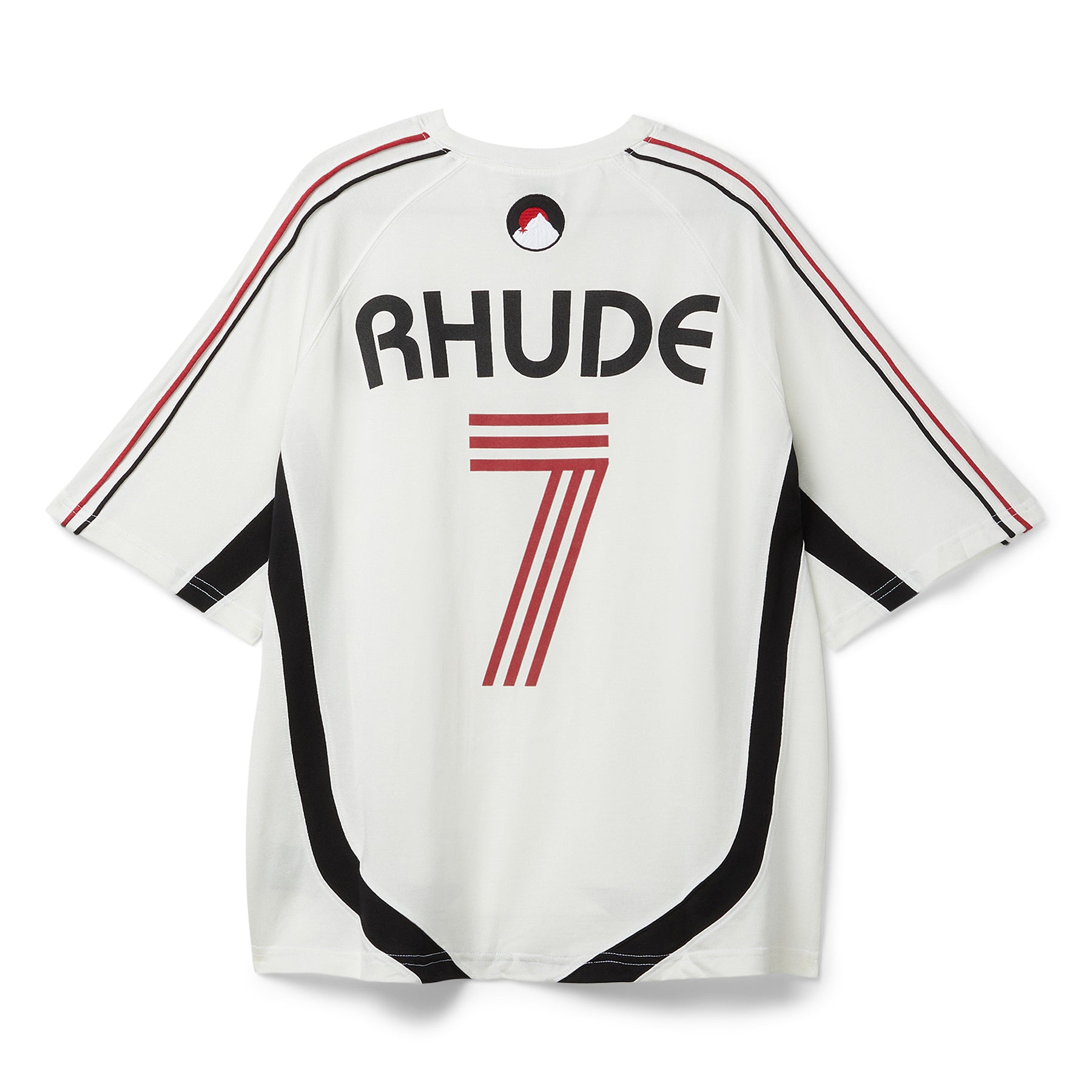 Rhude Lundun Soccer Jersey (White/Black/Red)