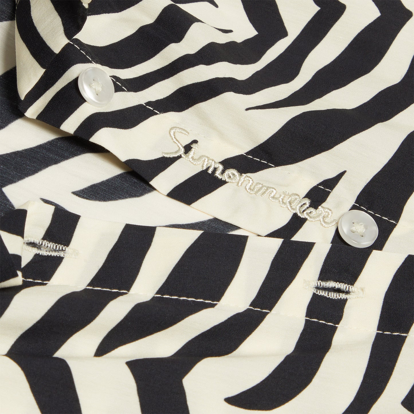 Simon Miller Loch Sleeveless Poplin Button Up (Zebra Print)