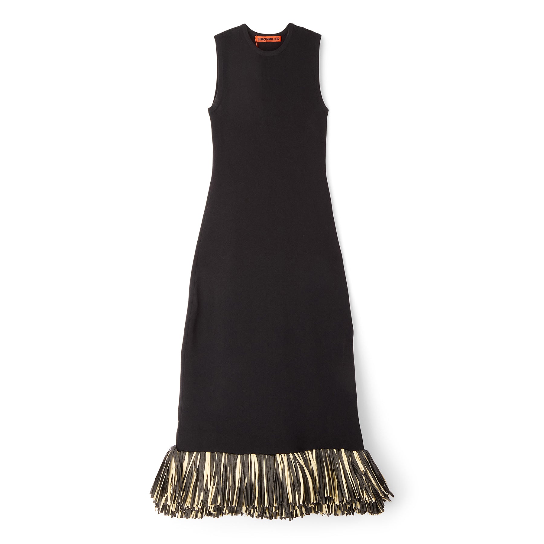 SIMONMILLER Boa Knit Raffia Dress in Black - size M SIMONMILLER Boa Knit Raffia Dress in Black - size M