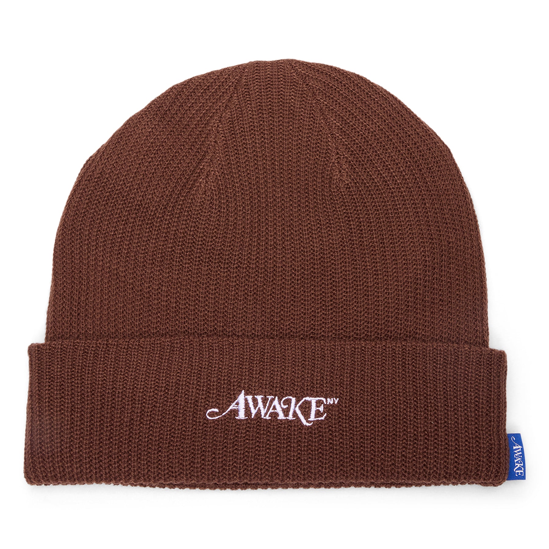 Awake NY Loose Gauge Knit Beanie (Brown)