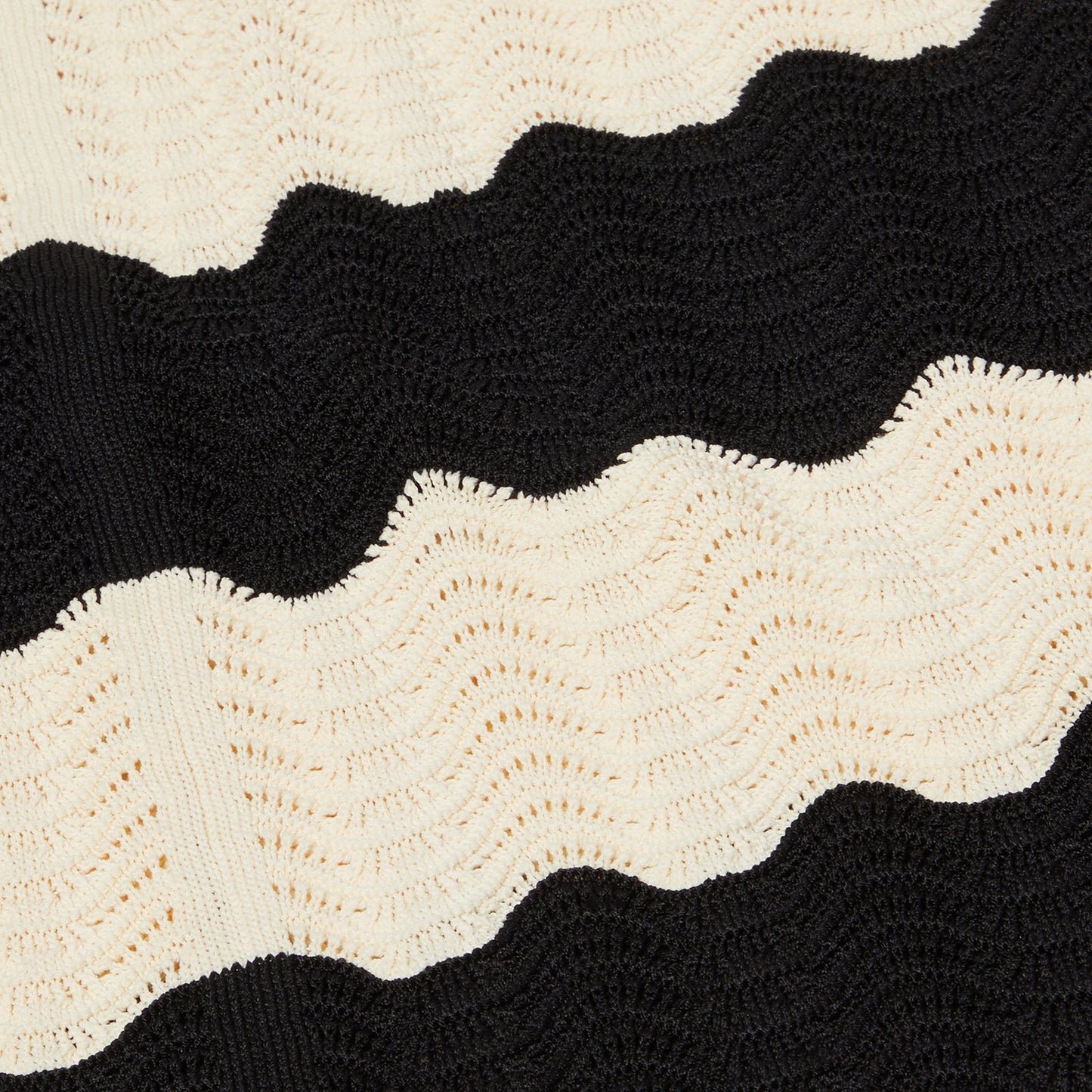 Simon Miller Moji Knit Mini Dress (Black/Macadamia Wave Stripe)