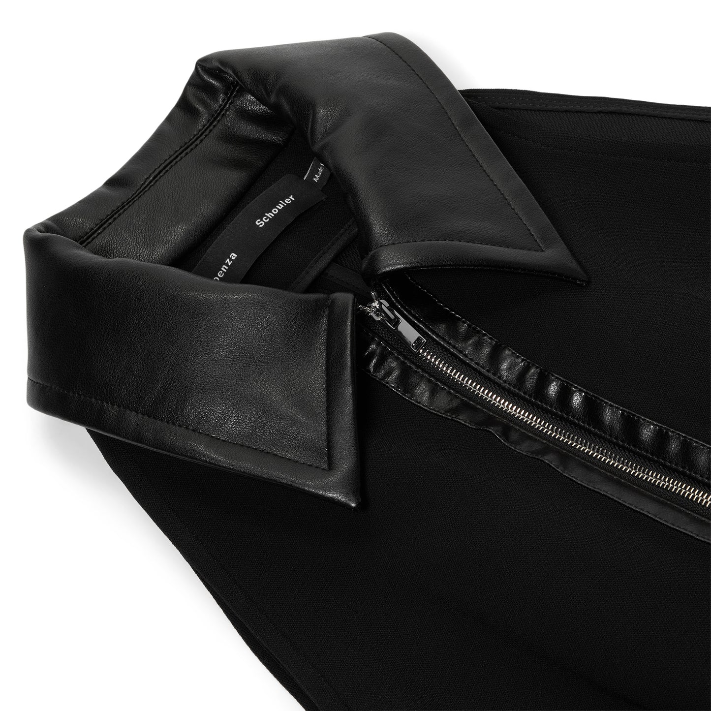 Proenza Schouler Emi Dress in Bi-Stretch Suiting (Black)