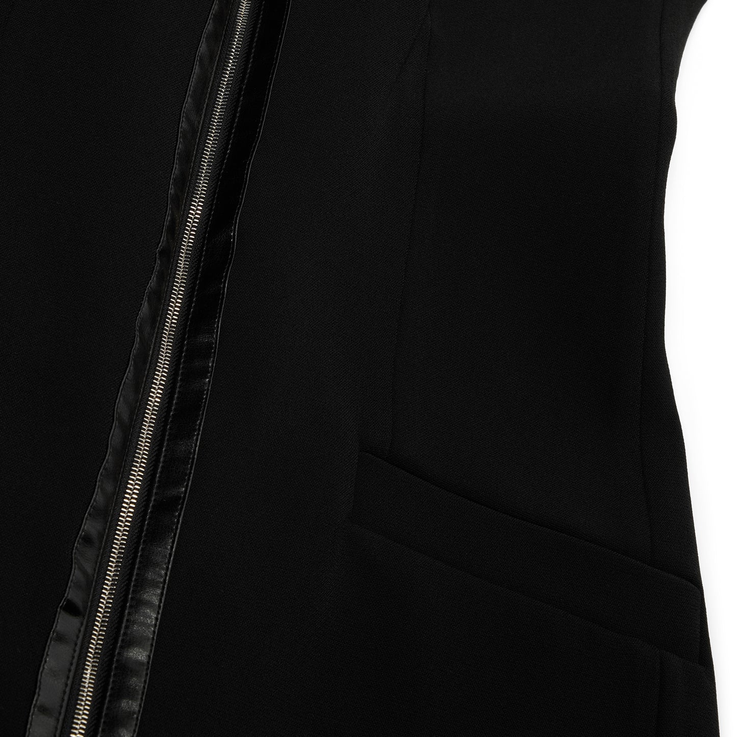 Proenza Schouler Emi Dress in Bi-Stretch Suiting (Black)