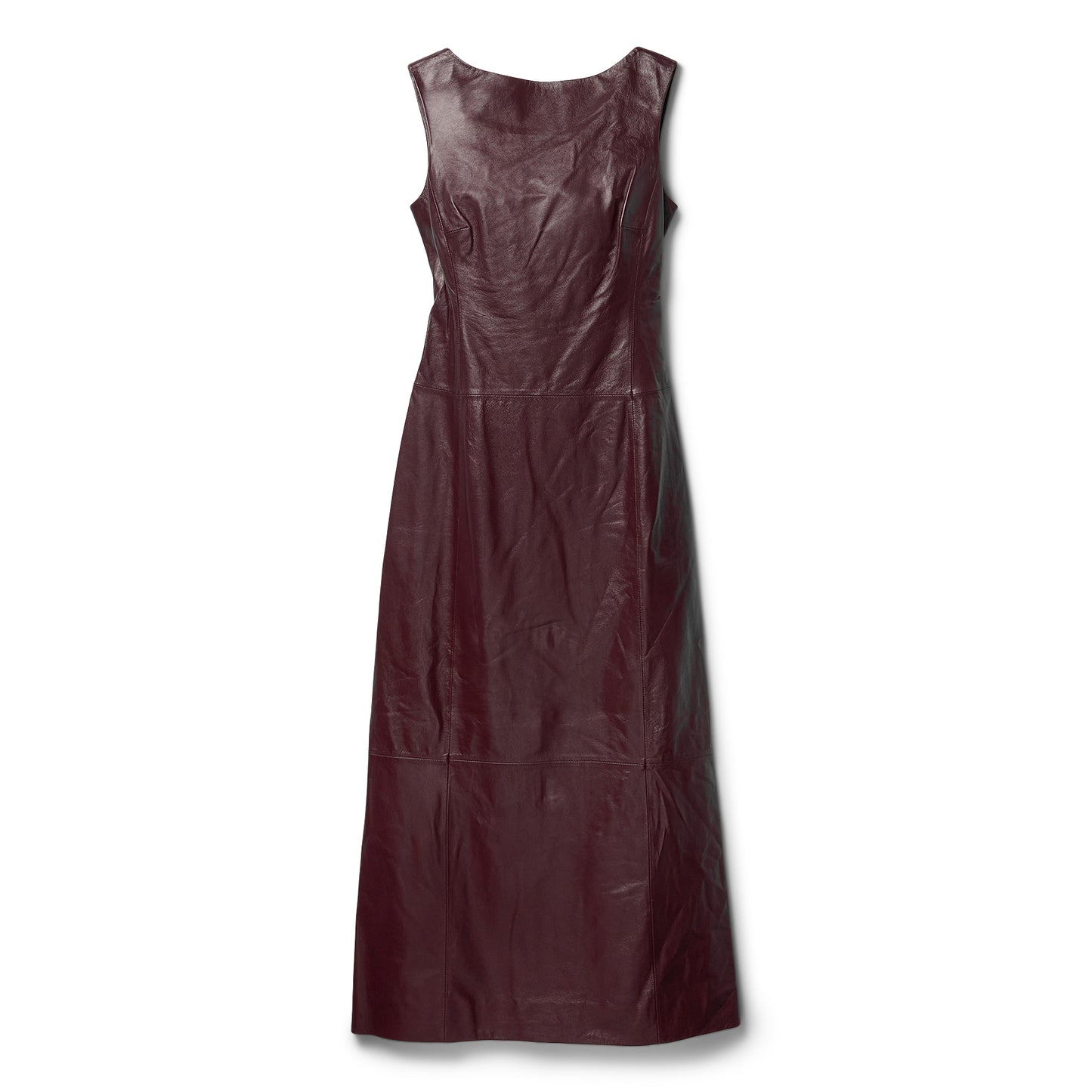 Proenza Schouler Ellery Dress in Leather (Ox Blood)