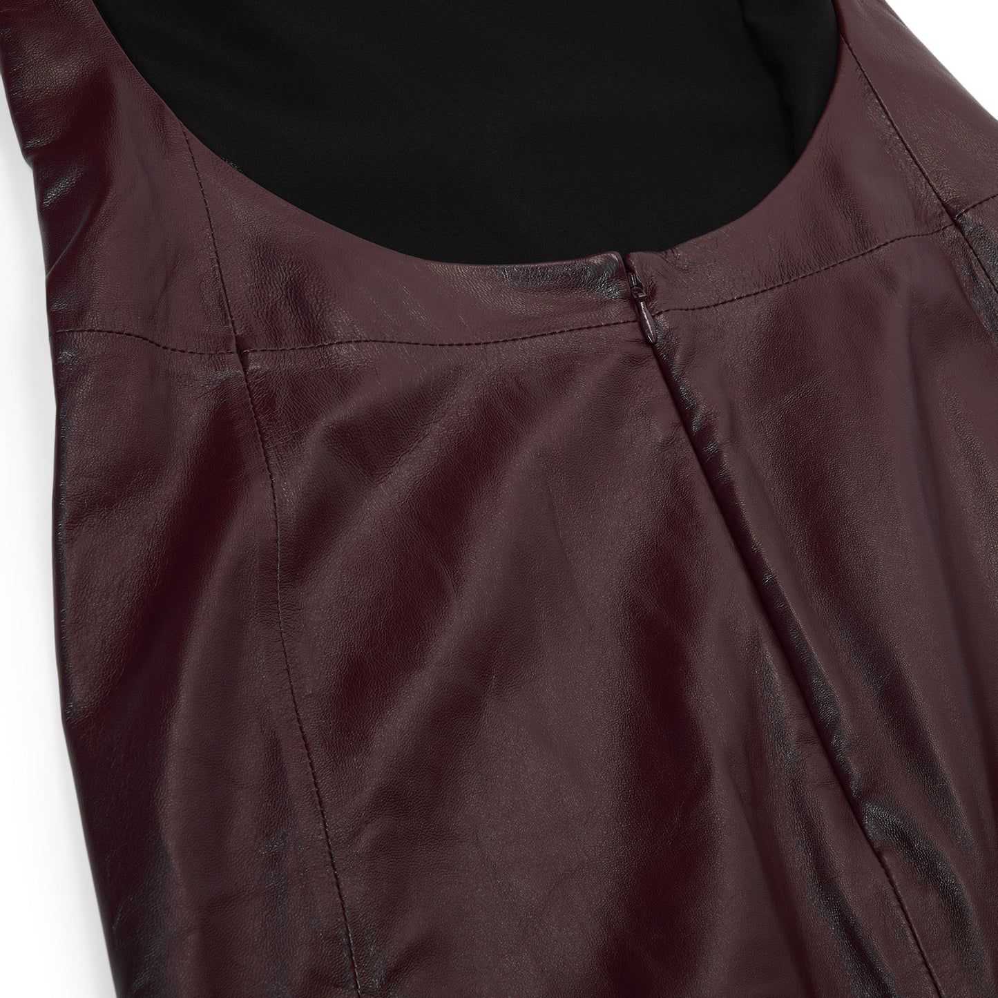Proenza Schouler Ellery Dress in Leather (Ox Blood)
