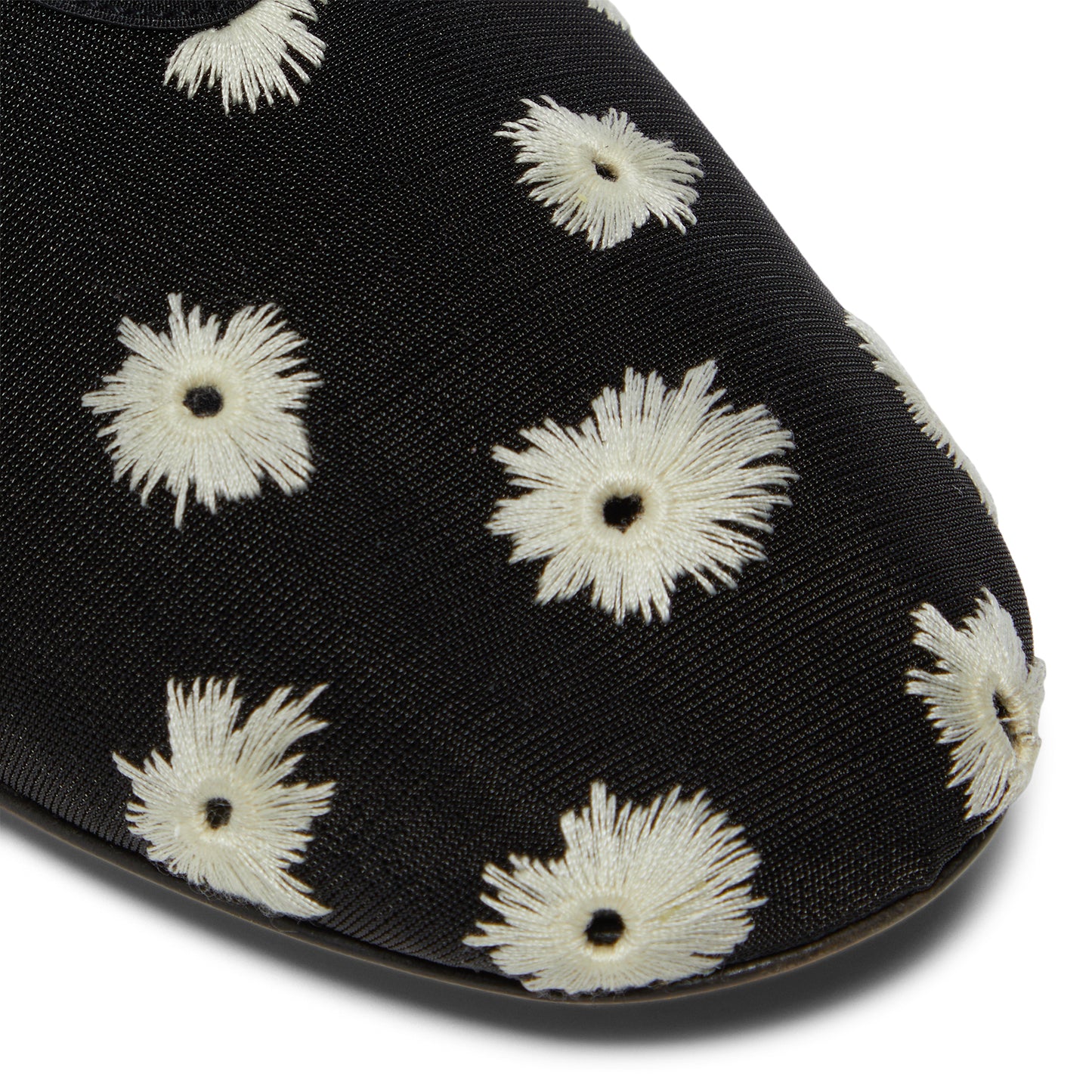 Proenza Schouler Tee Embroidered Stretch Mesh Slippers (Black/Resin)