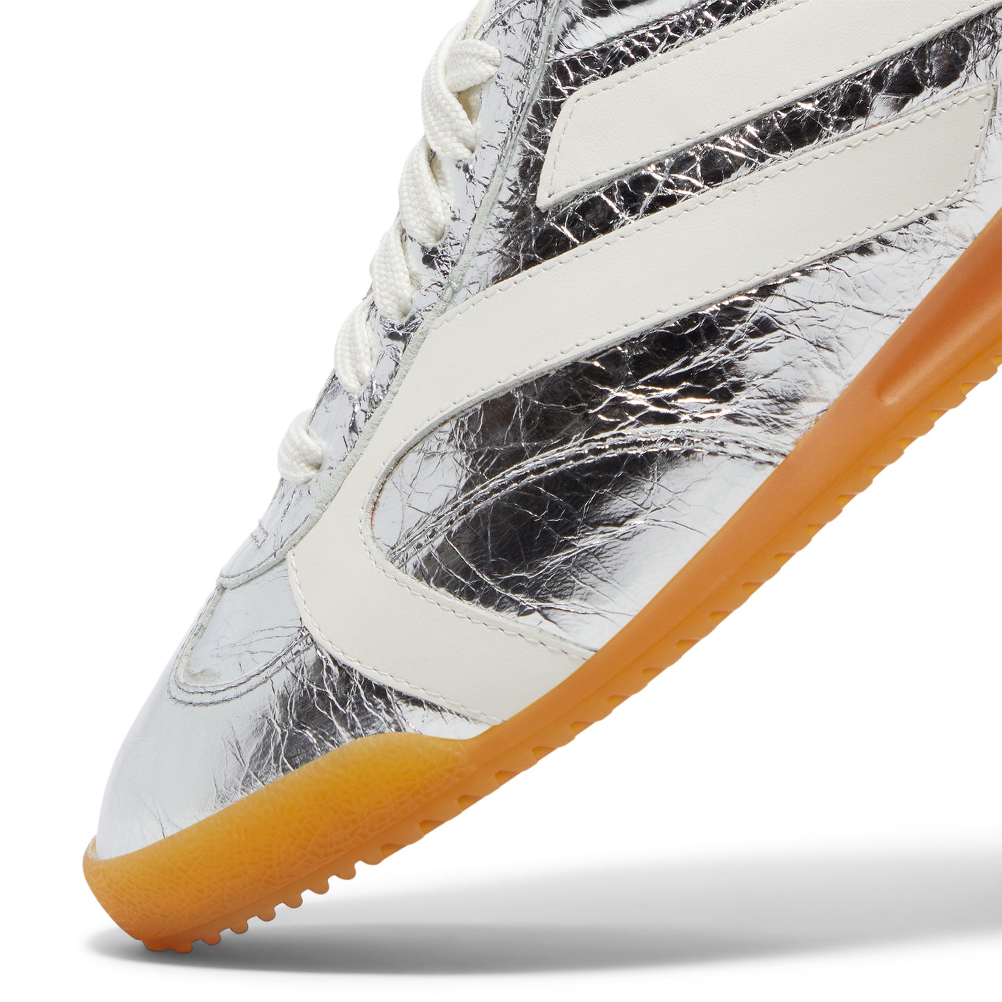 Proenza Schouler Track Sneakers Crinkled Metallic (Silver/Ecru)