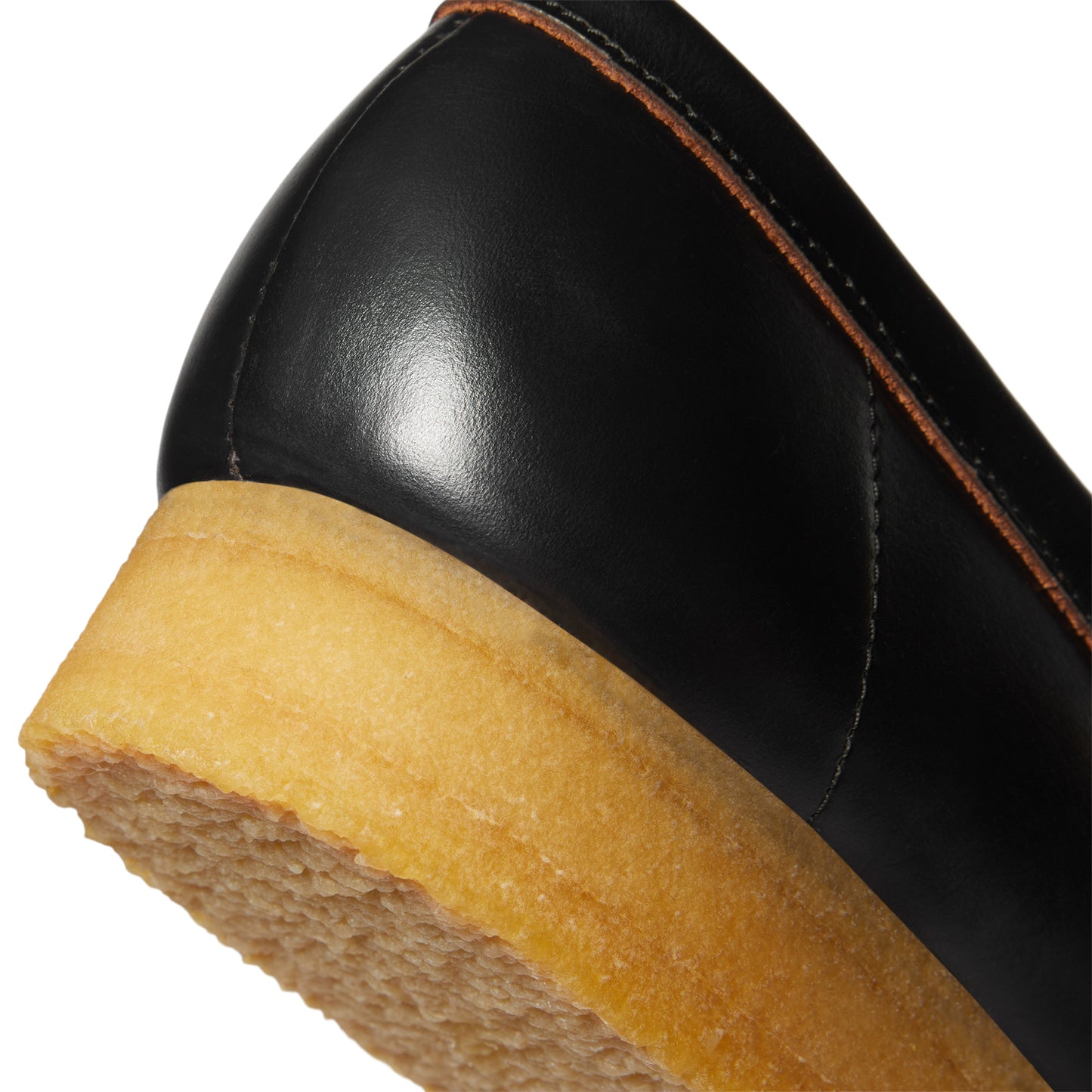 Clarks Wallabee Penny Loafer (Black Smooth Leather)