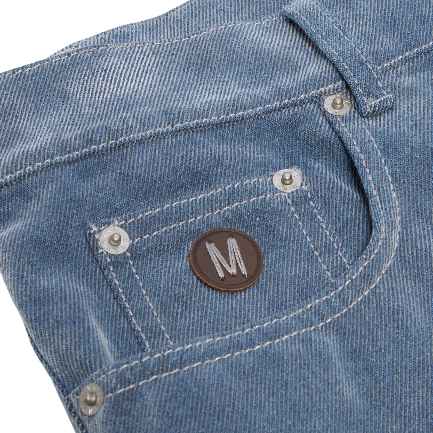 Moschino Flocked Denim Pants (Blue)