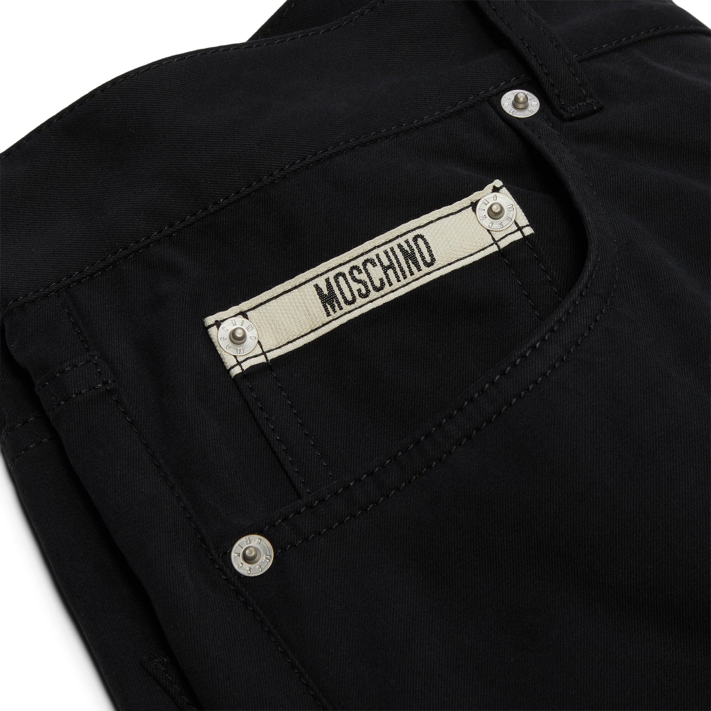 Moschino Logo Plaque Trousers (Black)