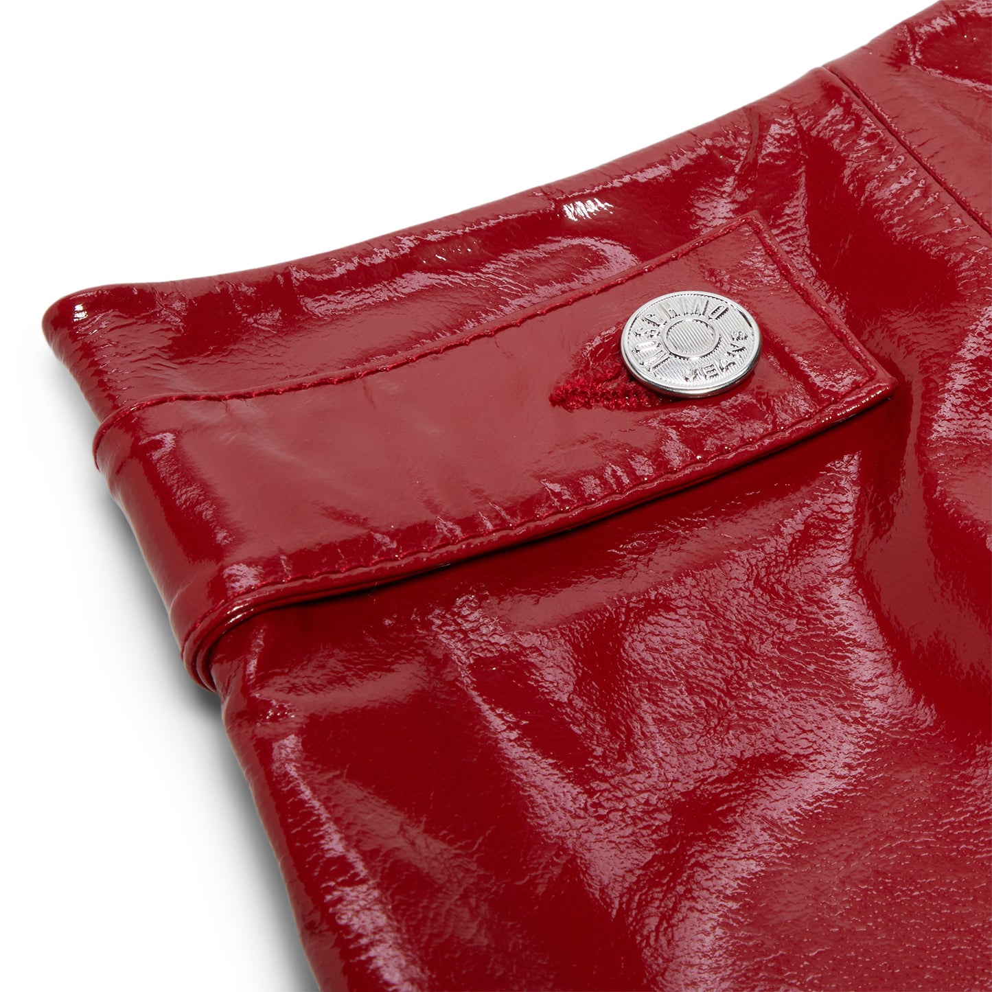 Moschino Jeans Patent Leather Mini Skirt (Red)