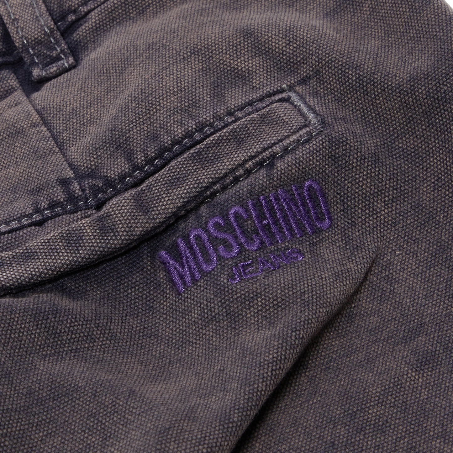 Moschino Jeans Denim Midi Skirt (Multi Grey)