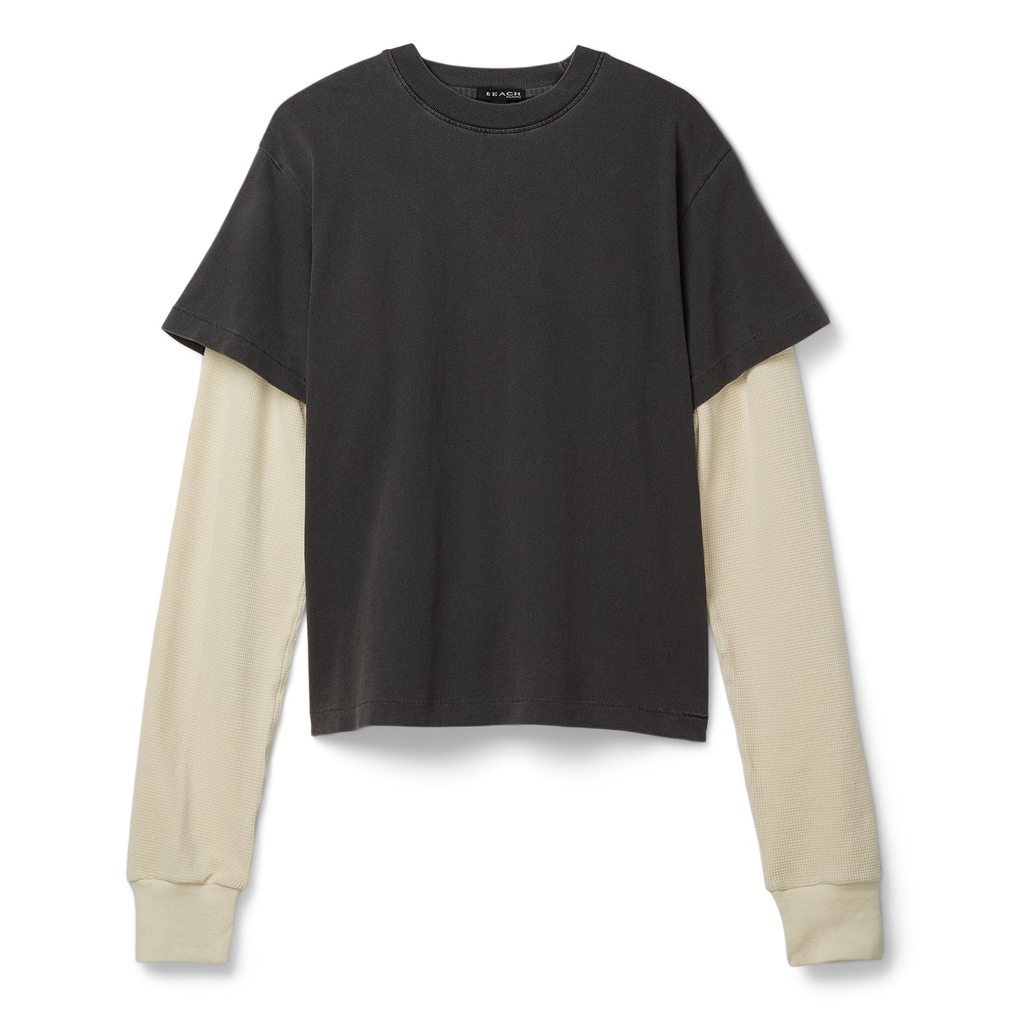 Beach Brains Tide Double Tee (Charcoal/Bone)