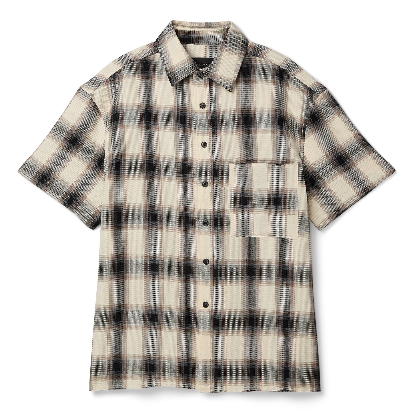 Beach Brains Hold Short Sleeve Shirt (Black/Brown Check)