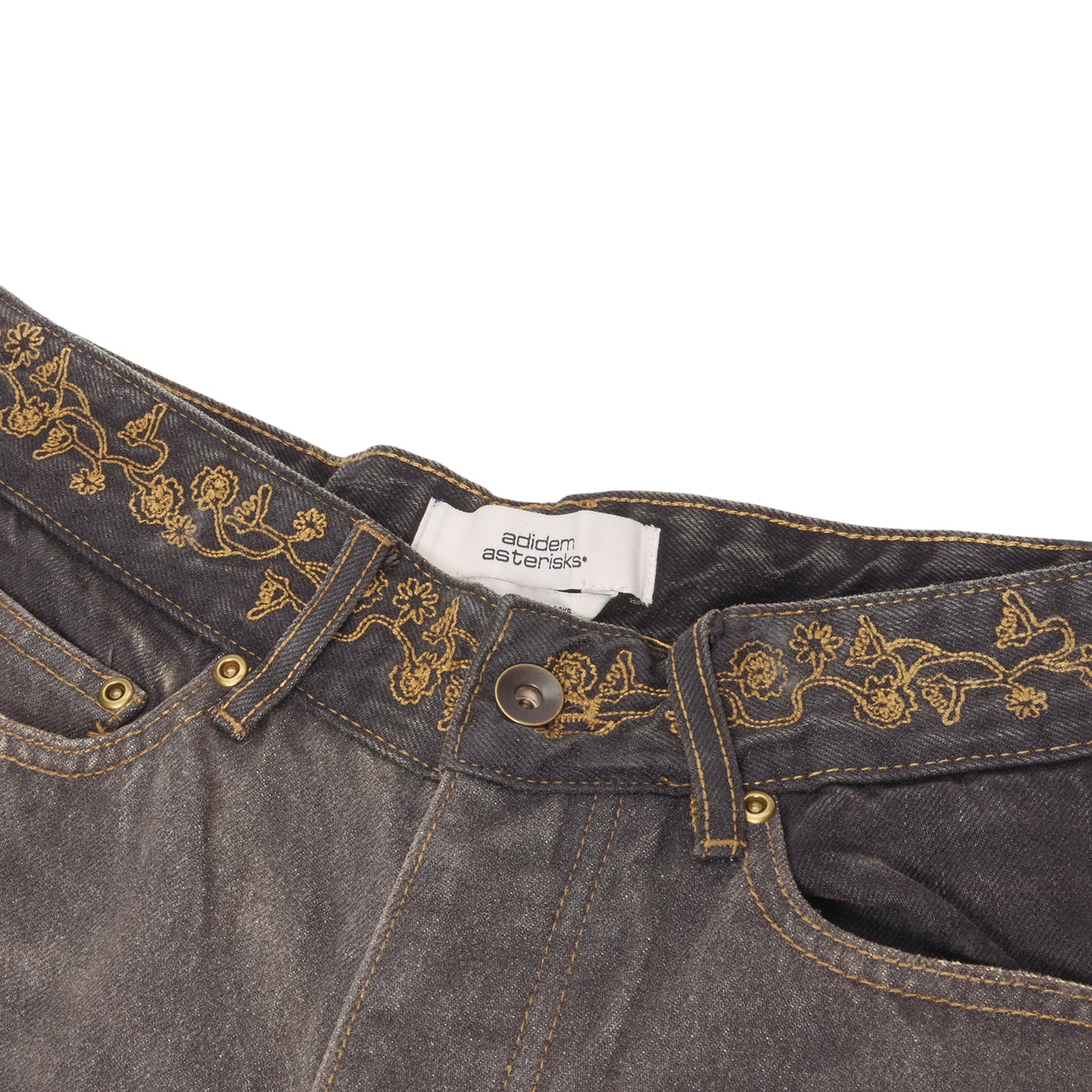 Adidem Asterisks Waxed Two-Tone Denim (Black)