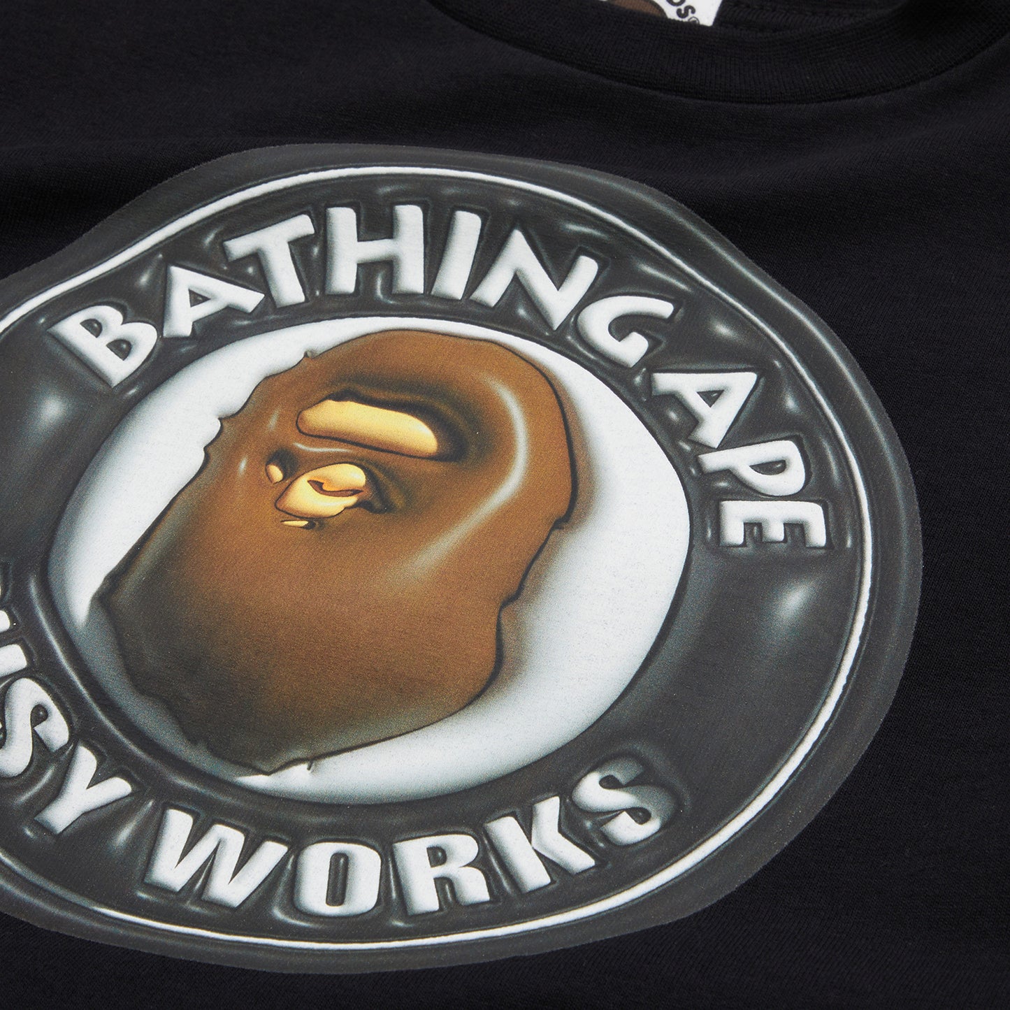A Bathing Ape Kids 3D Busy Works Long Sleeve Tee (Black)