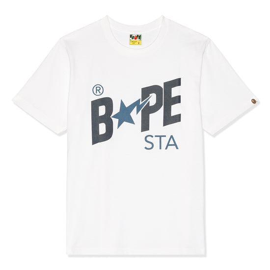 A Bathing Ape Womens Denim Bape STA Logo Tee (White)
