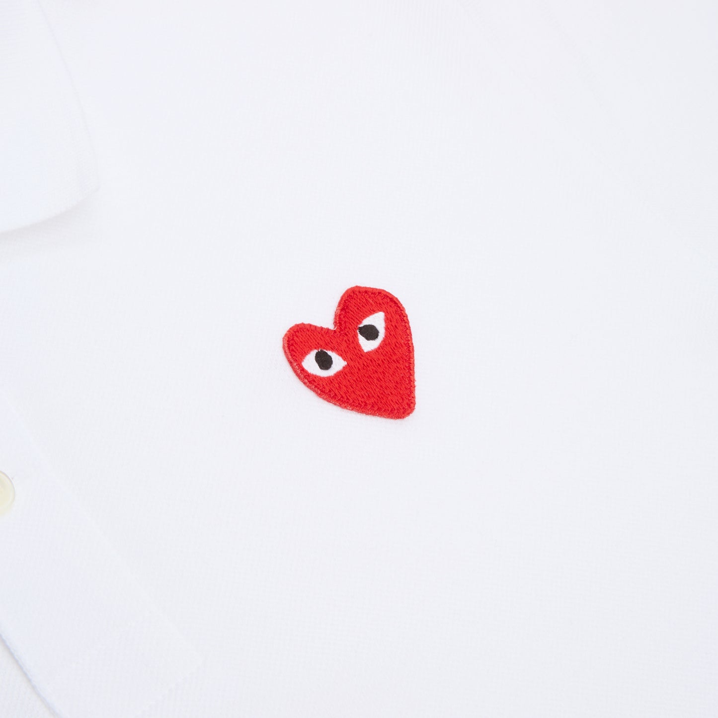 Comme Des Garcons PLAY Red Emblem T-Shirt (White)