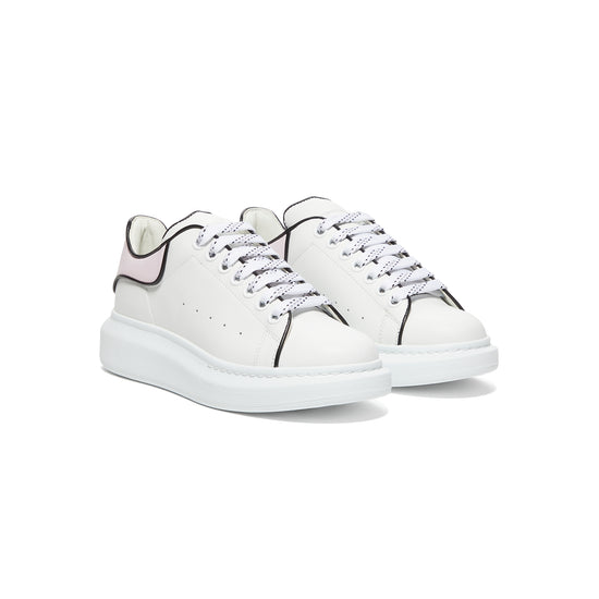 Alexander McQueen Womens Oversized Outline Sneaker (White/Pale Pink/Black)