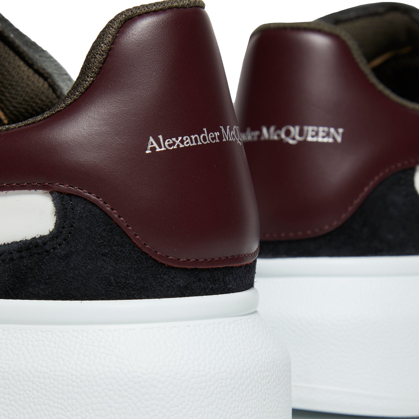Alexander McQueen Womens Oversized Sneaker (White/Burgundy)