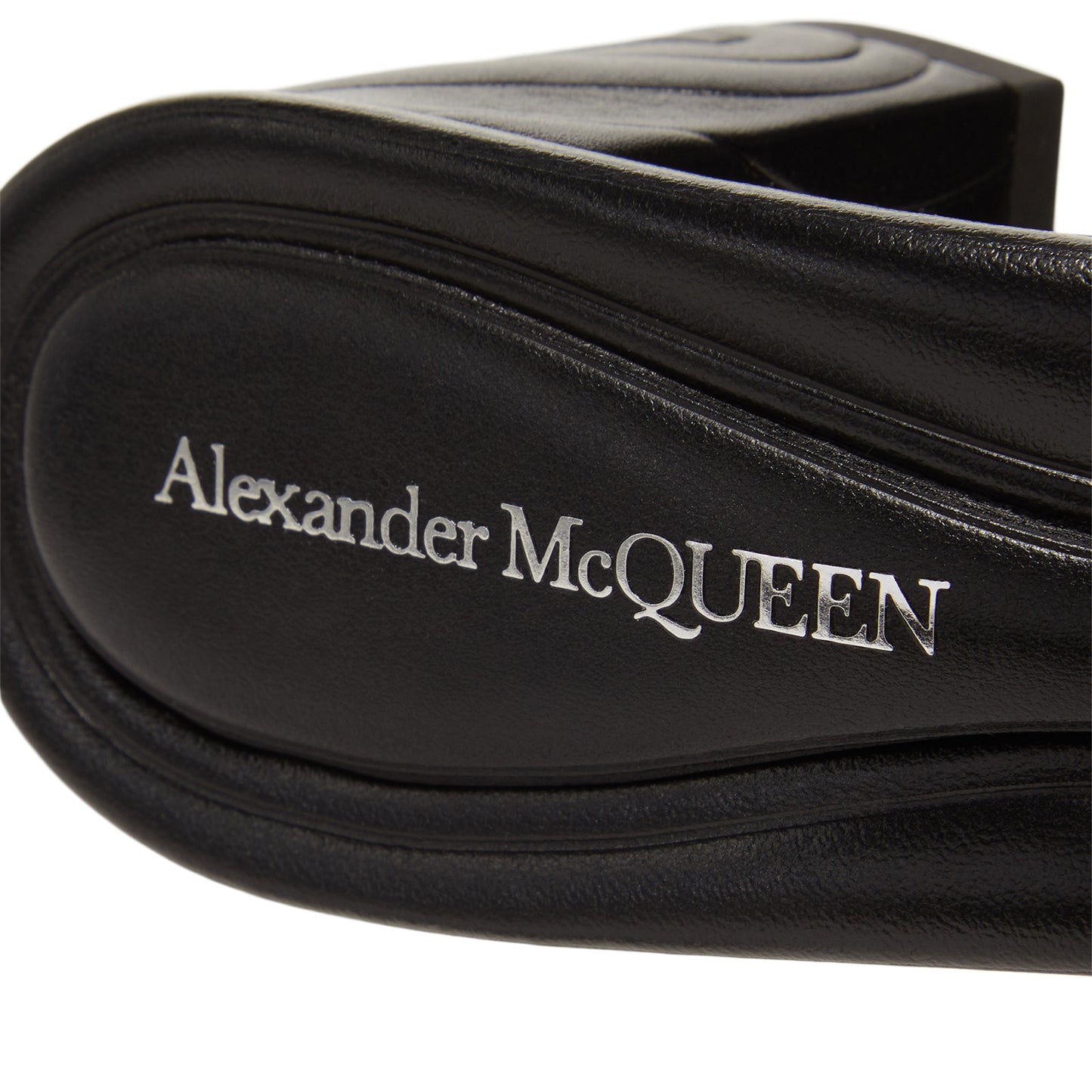 Alexander McQueen Embossed Mules (Black)