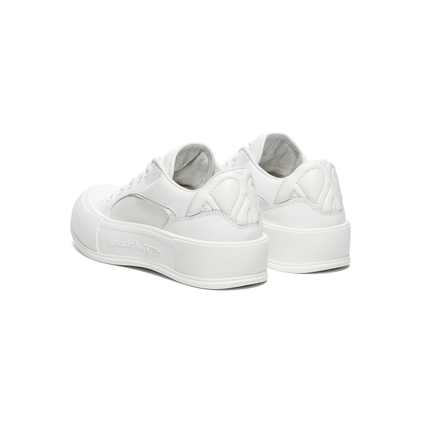 Alexander McQueen Womens Deck Plimsoll Sneaker (White)