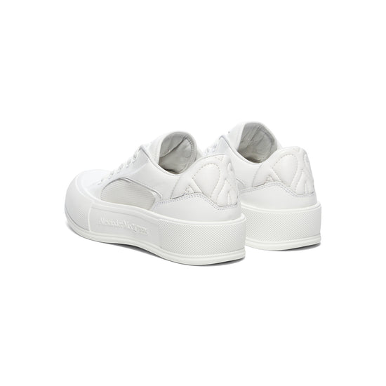 Alexander McQueen Womens Deck Plimsoll Sneaker (White)
