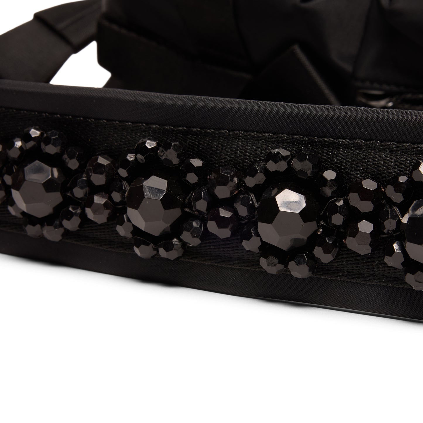 Simone Rocha Embellished Classic Bow Crossbody Bag (Black/Jet)